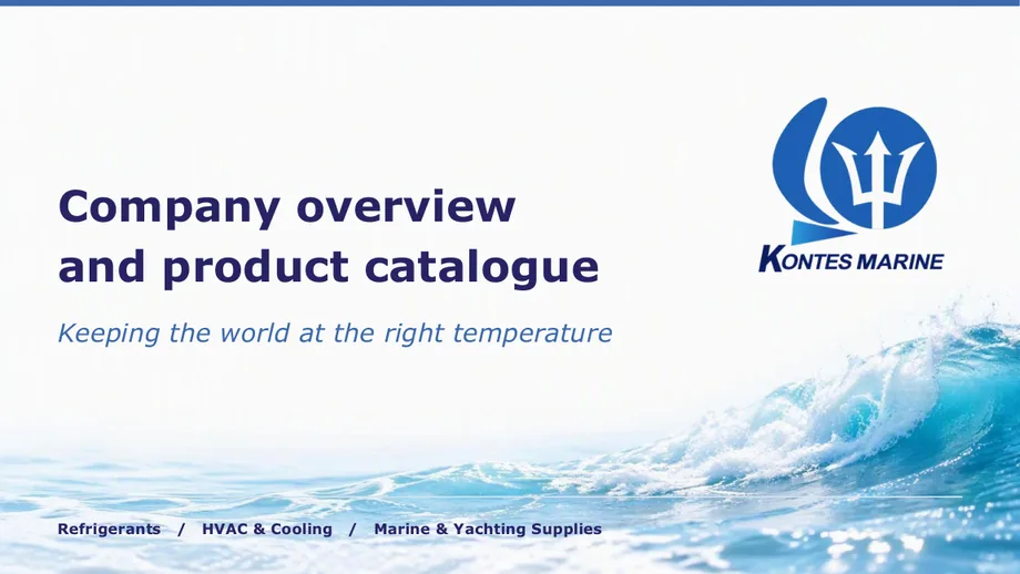 Cover of the Kontes Marine company overview and product catalogue
